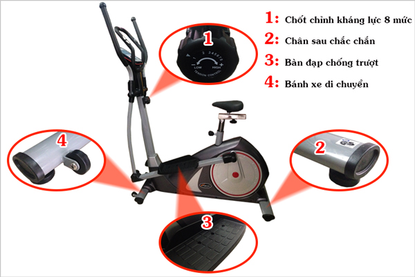 xe đạp tập thể dục DLY-CT5818A (150A) - chi tiết