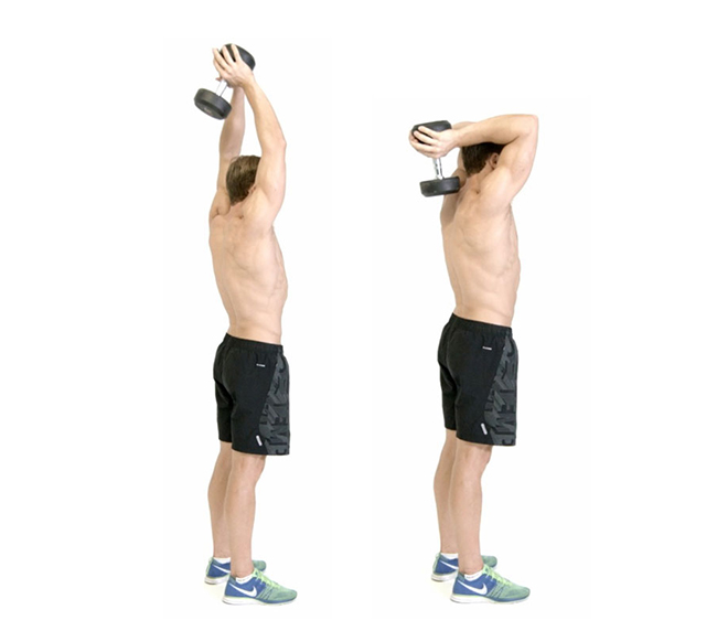 Standing Dumbbell Tricep