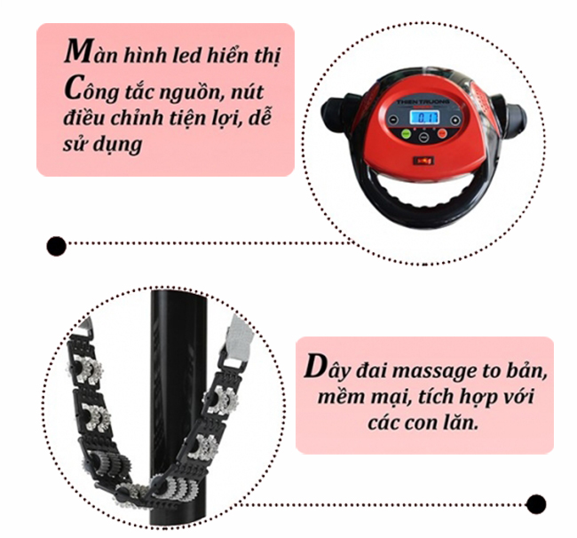 chi tiết của máy rung massage MHQ 300S
