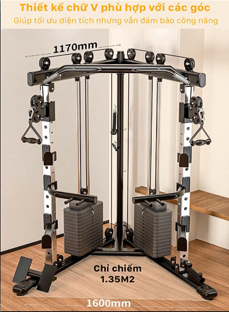 Giàn tạ kéo xô vai đôi ngắn JL-02