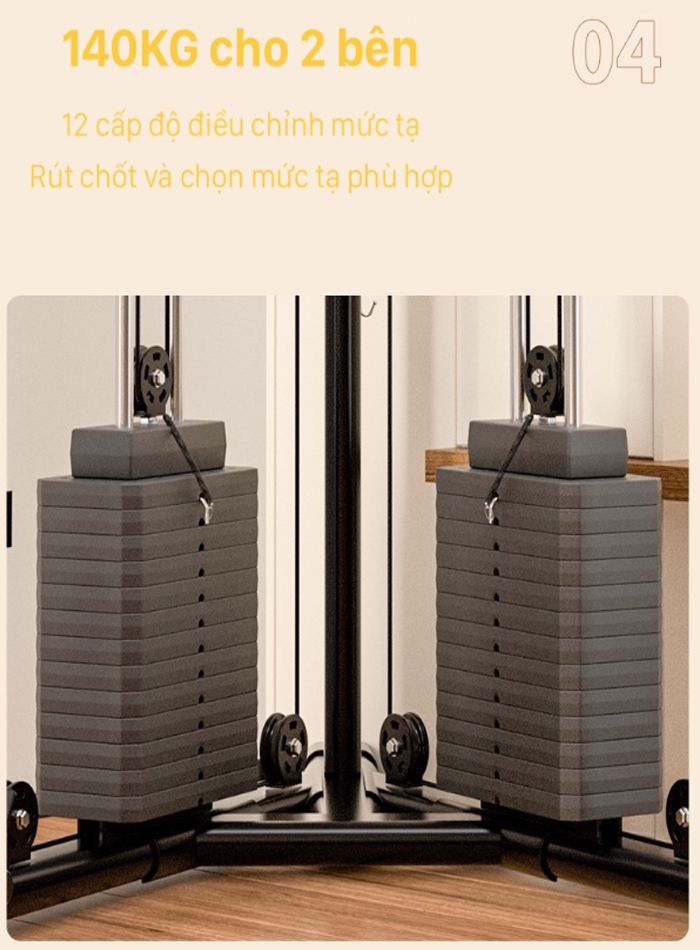 Giàn tạ kéo xô vai đôi ngắn JL-02