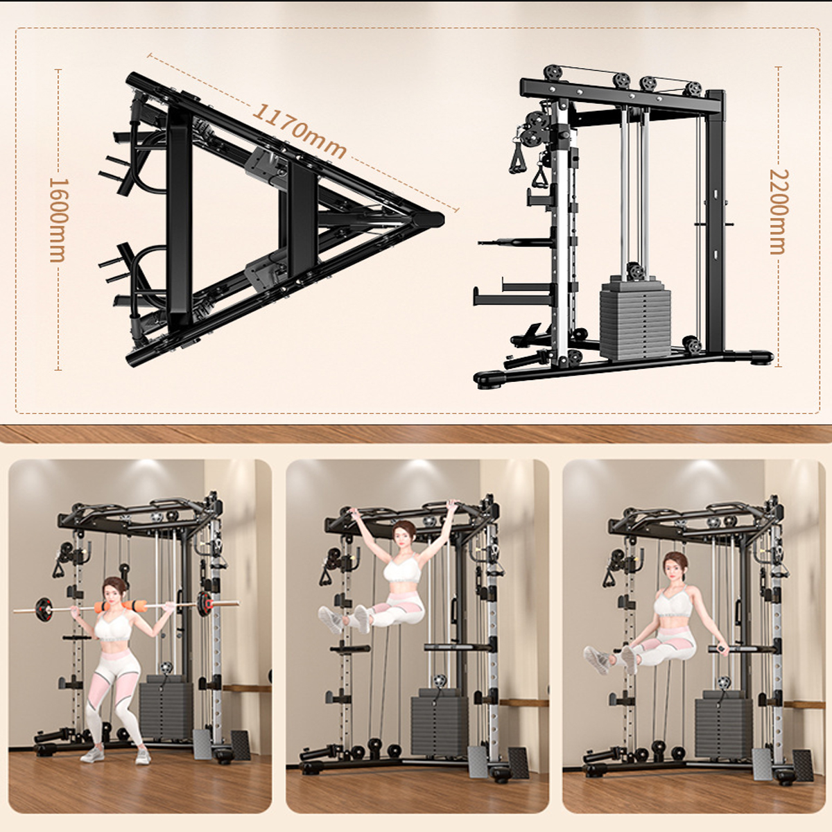 Giàn tạ kéo xô vai đôi ngắn JL-02