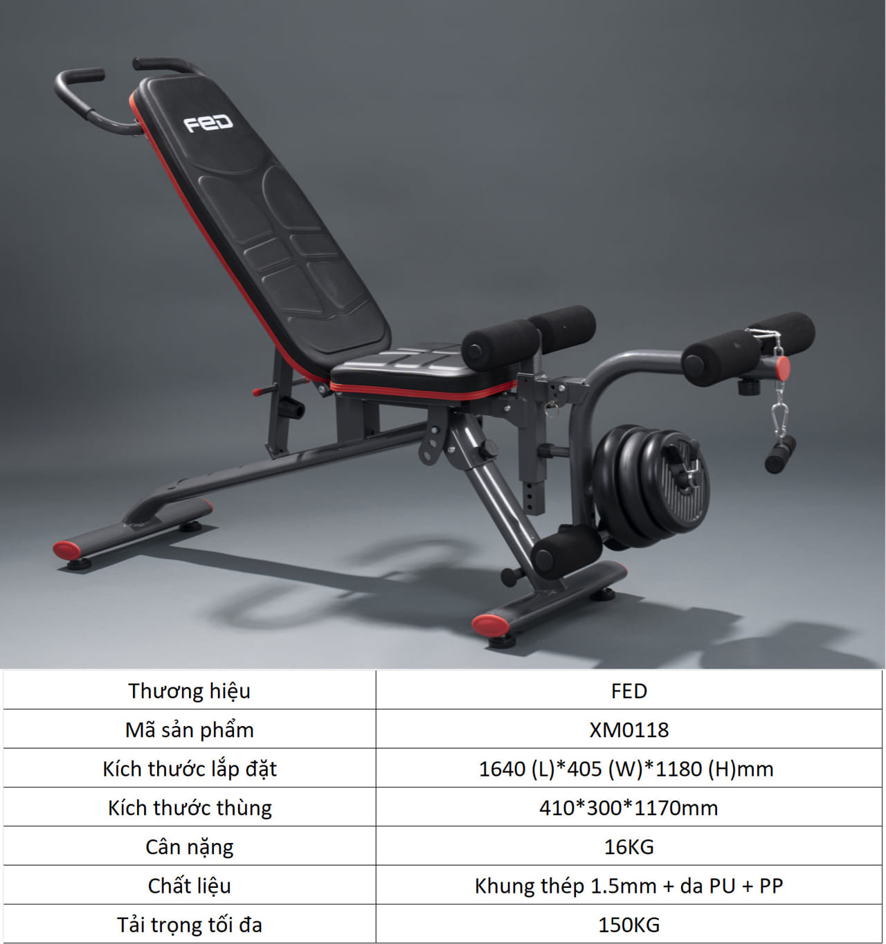 Ghế tập Gym đa năng FED-018