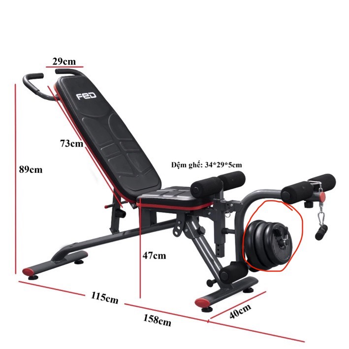 Ghế tập Gym đa năng FED-018