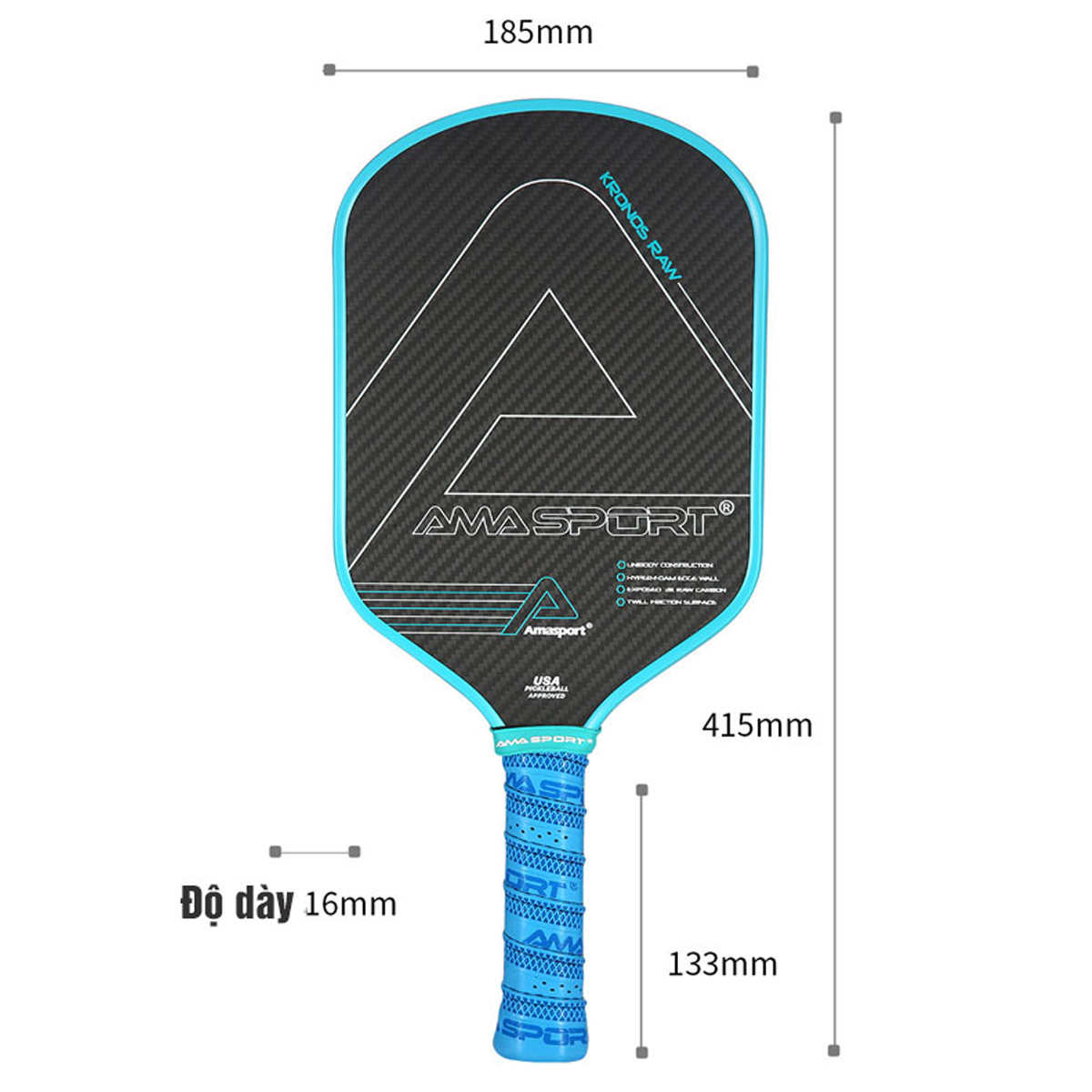 Vợt Pickleball AMA SPORT KONOS RAW